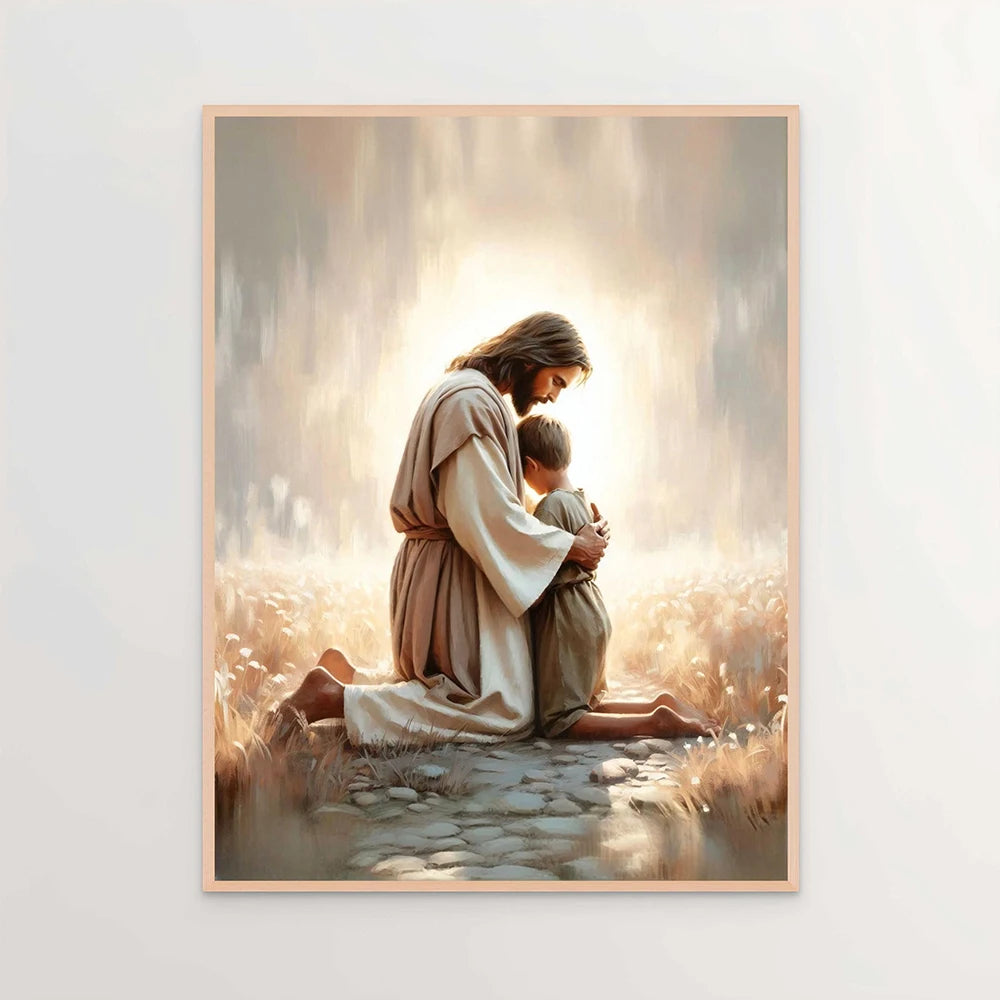 Jesus Blessings Wall Art Set – Faith-Inspired Canvas & Posters for Christian Homes
