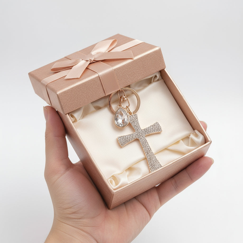 Divine Glow Cross Keychain