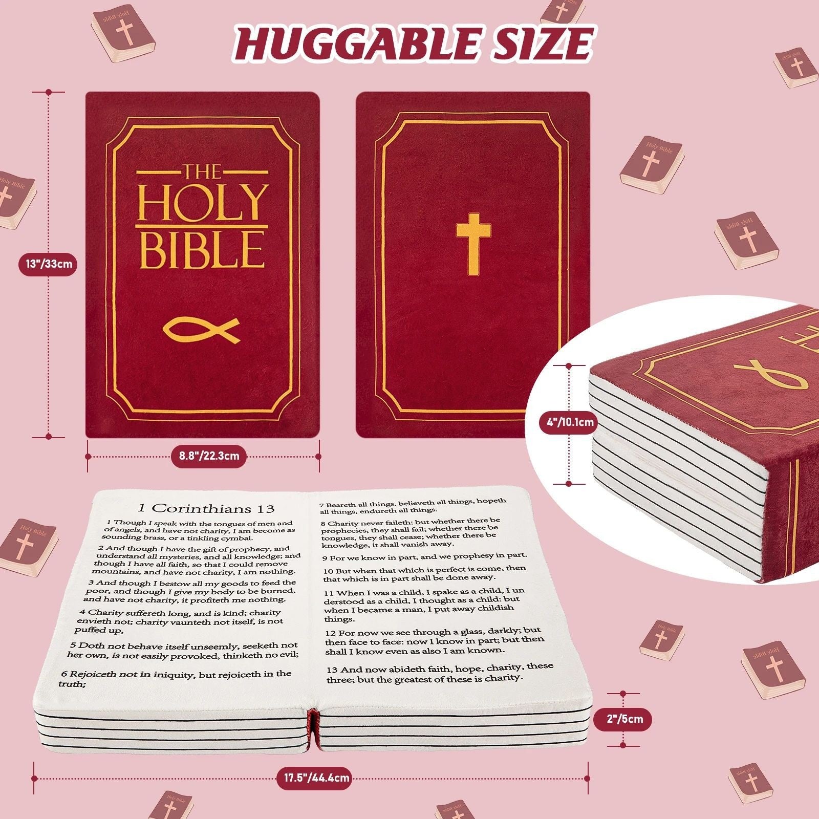 Bible Plush Pillow — Cozy Scripture-Inspired Home Decor