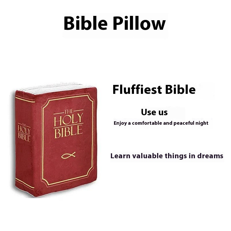 Bible Plush Pillow — Cozy Scripture-Inspired Home Decor