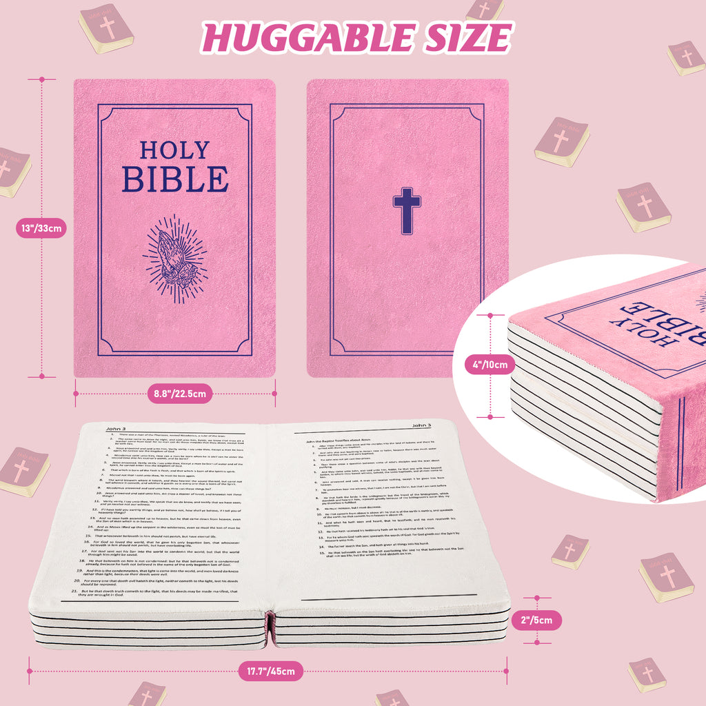 Bible Plush Pillow — Cozy Scripture-Inspired Home Decor