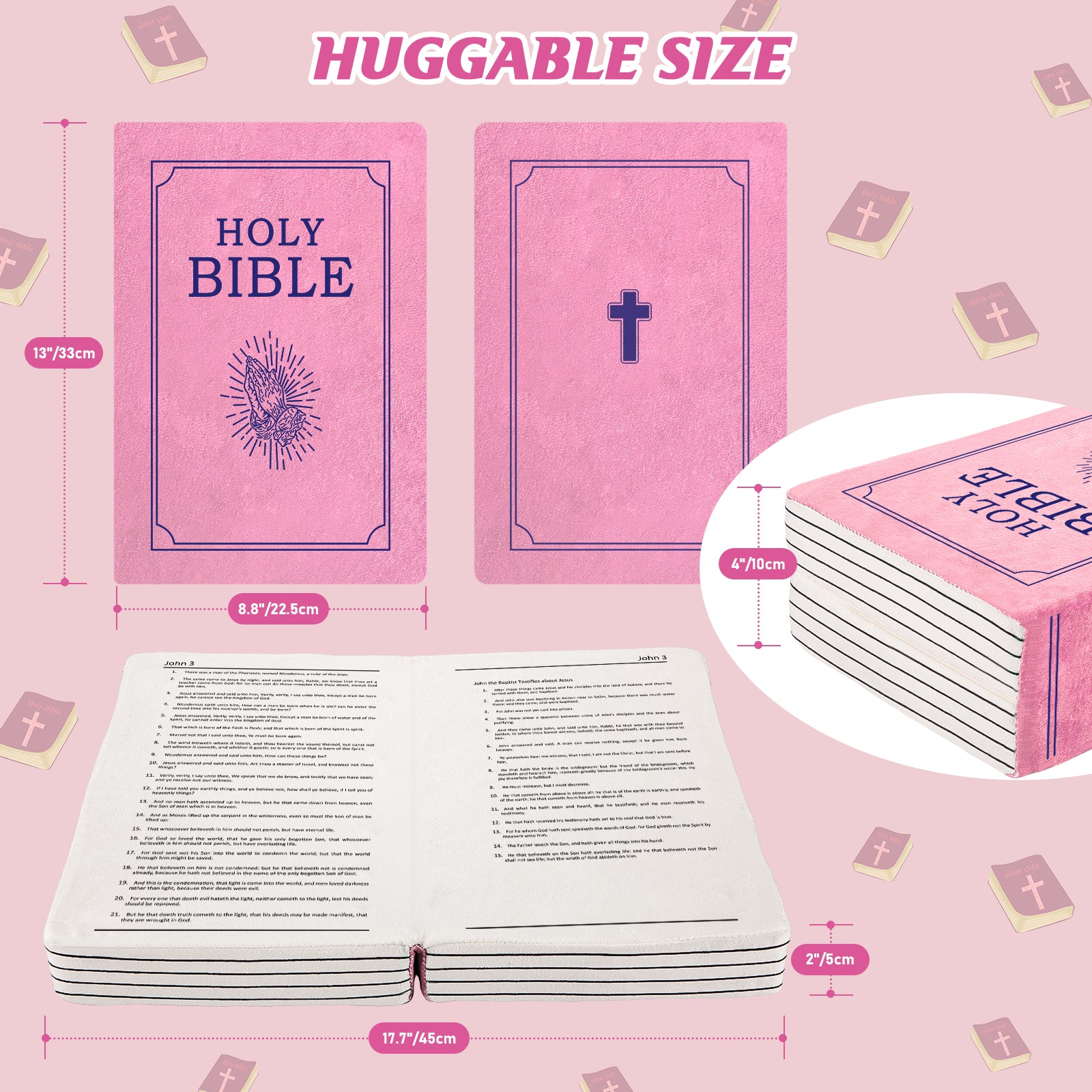 Bible Plush Pillow — Cozy Scripture-Inspired Home Decor