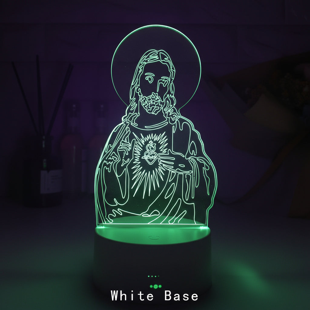 Jesus LED Touch Colorful Night Light – 16 Color Remote & Touch Control