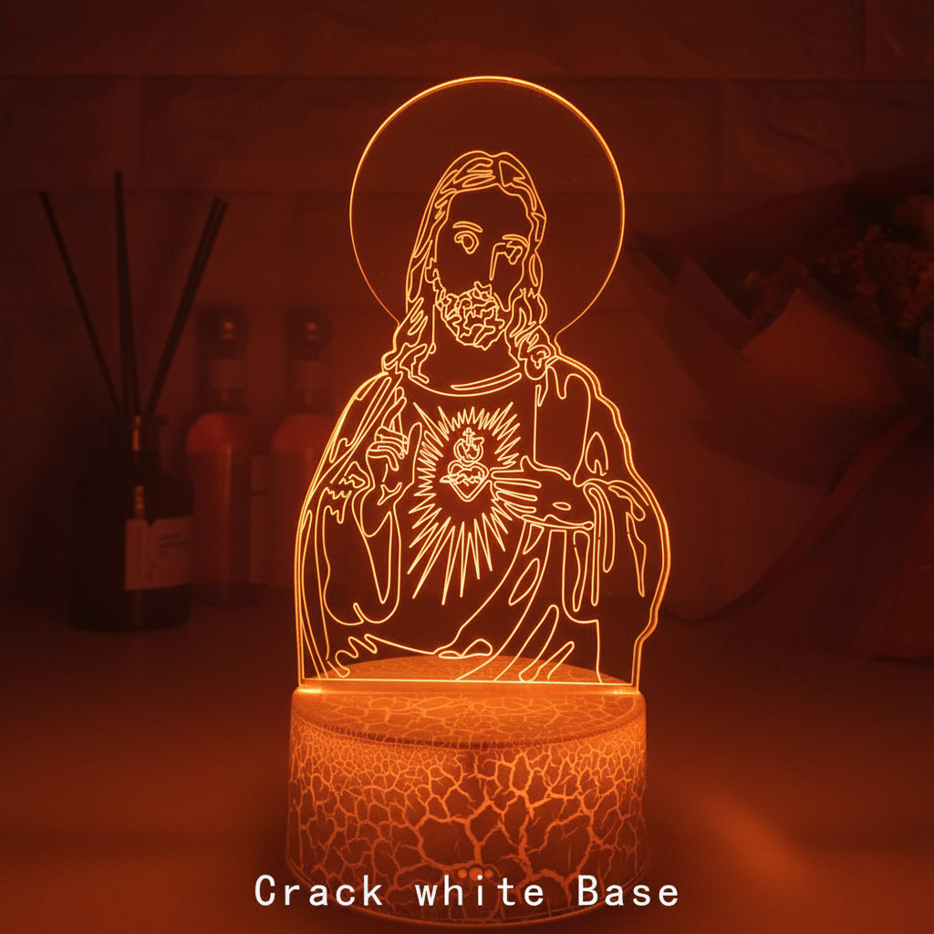 Jesus LED Touch Colorful Night Light – 16 Color Remote & Touch Control