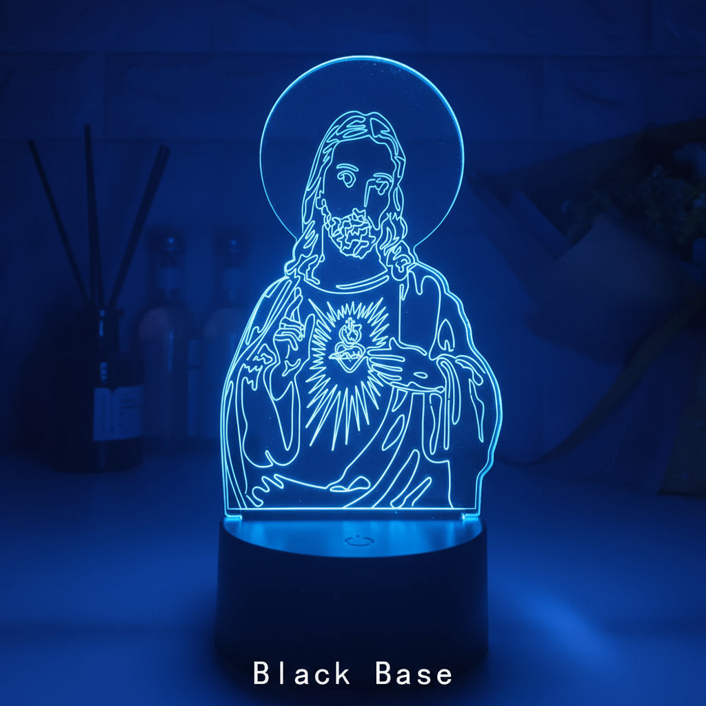 Jesus LED Touch Colorful Night Light – 16 Color Remote & Touch Control
