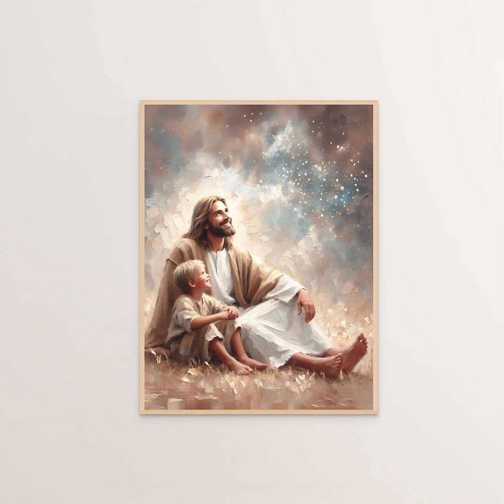 Jesus Blessings Wall Art Set – Faith-Inspired Canvas & Posters for Christian Homes