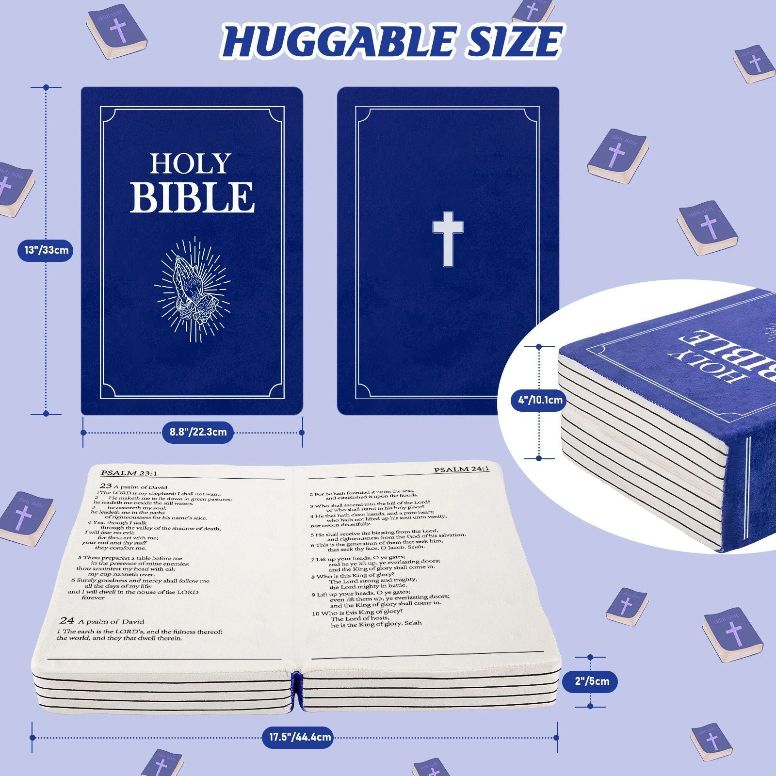 Bible Plush Pillow — Cozy Scripture-Inspired Home Decor